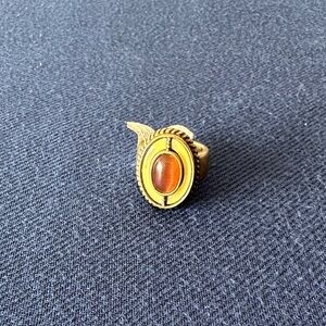 Lia Sophia Gold Ring with Brown Stone